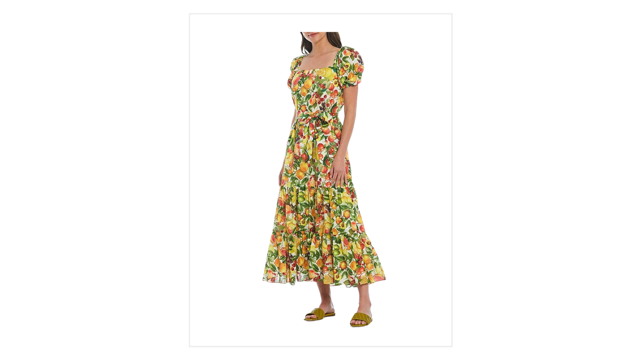 Charlotte Citrus Print Maxi Dress
