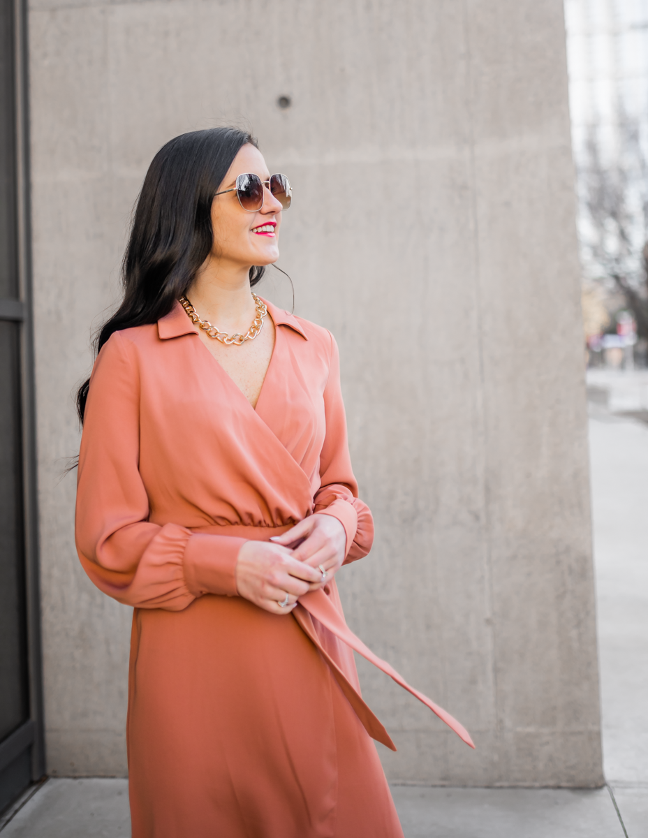 Blush Wrap Dress