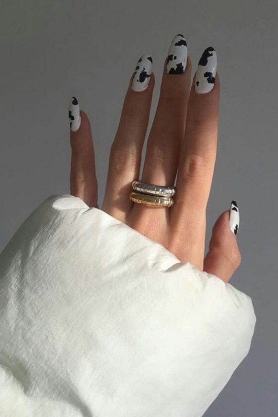 Cow Print Manicure