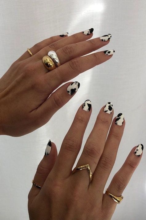 Cow Print Manicure