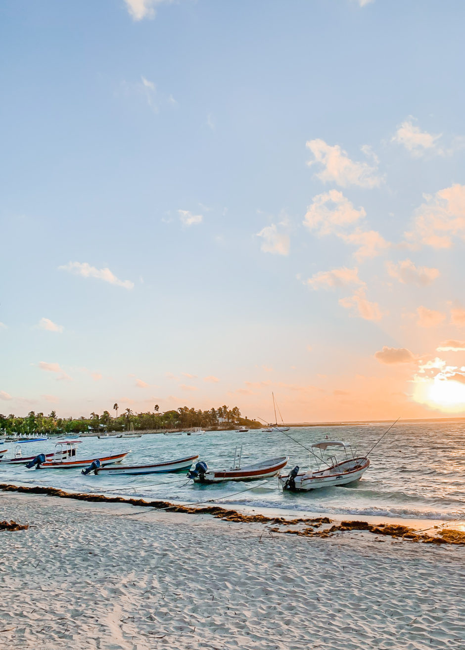 Akumal Mexico sunset ocean