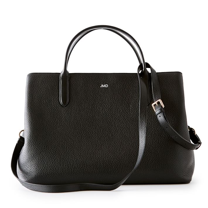 Monogrammed Leather Handbag