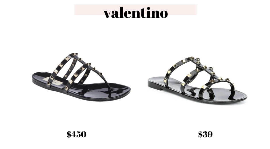 valentino rockstud jelly dupe