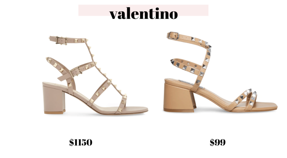 valentino rockstud sandal dupe