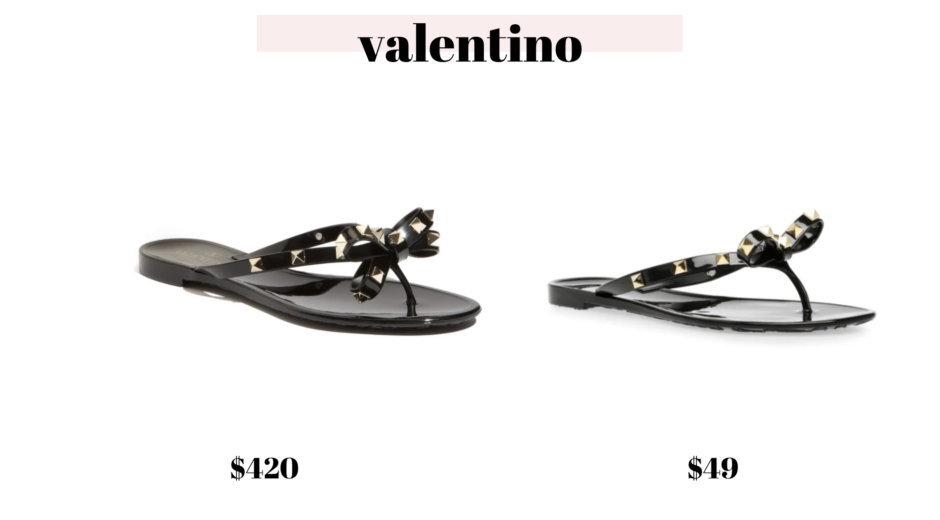 valentino rockstud jelly sandals dupe