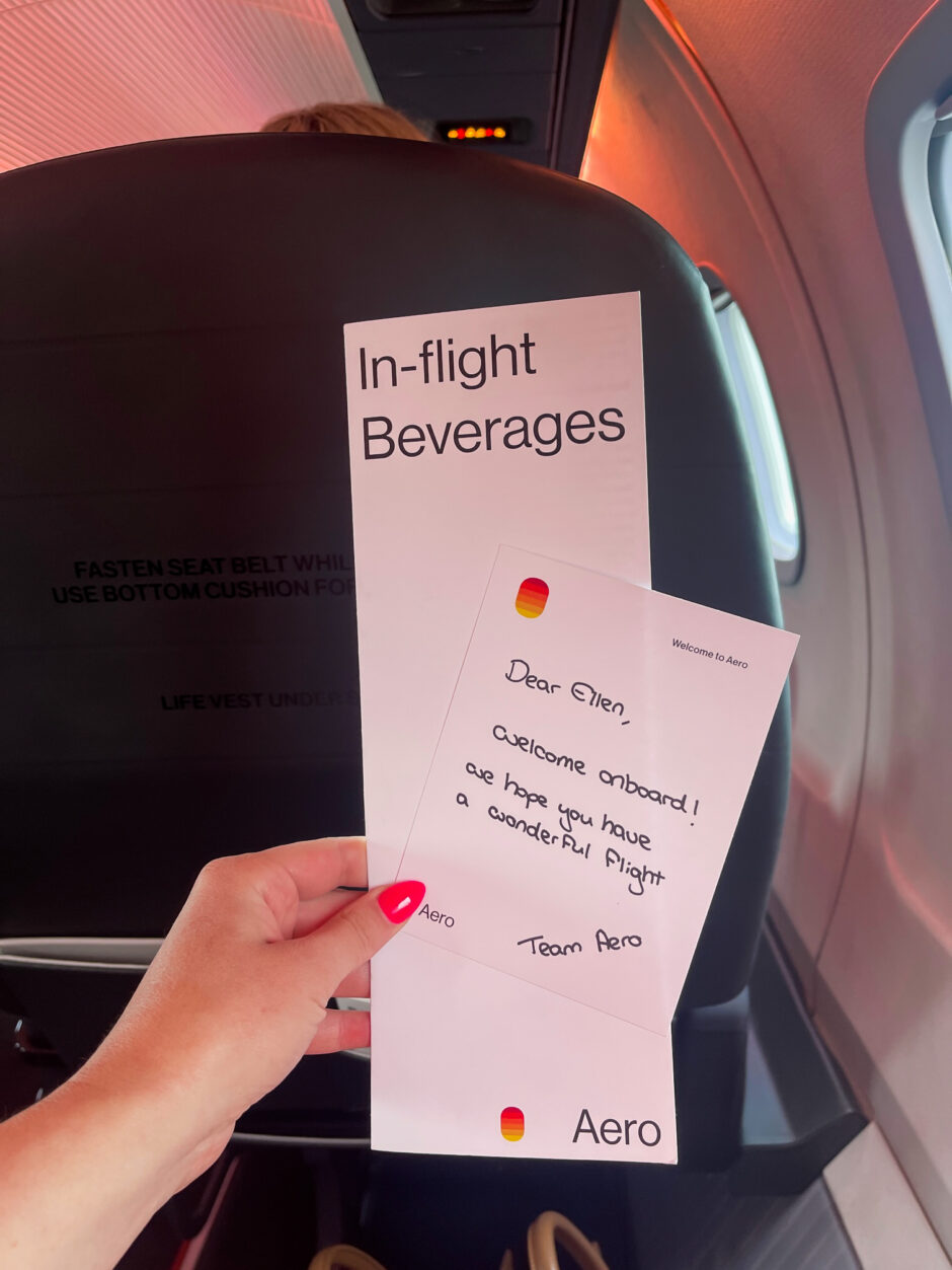 Aero Beverage Menu