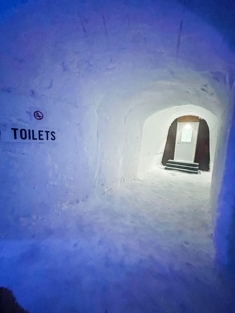 snow hotel finland bathroom