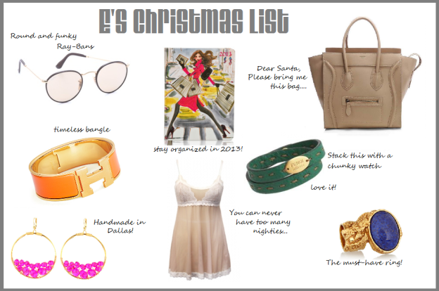 E’s Christmas List