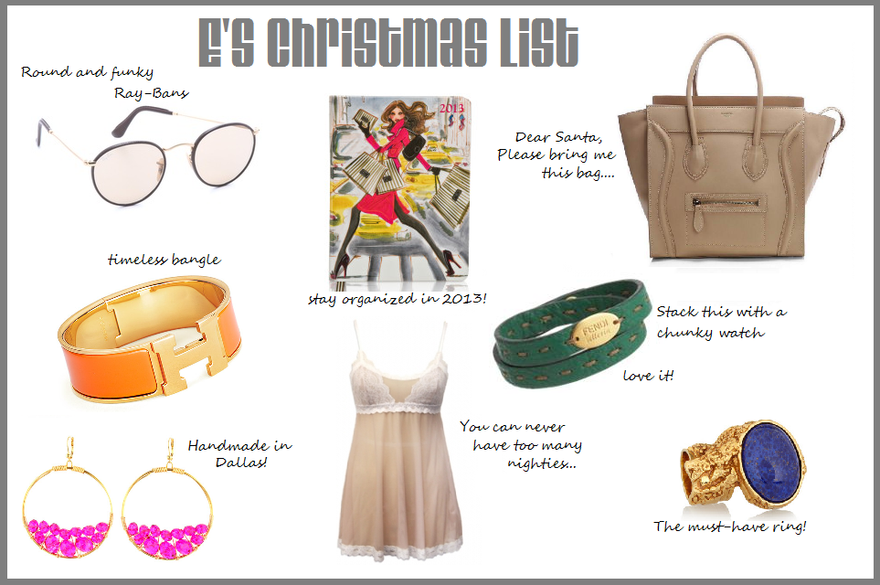 E's Christmas List