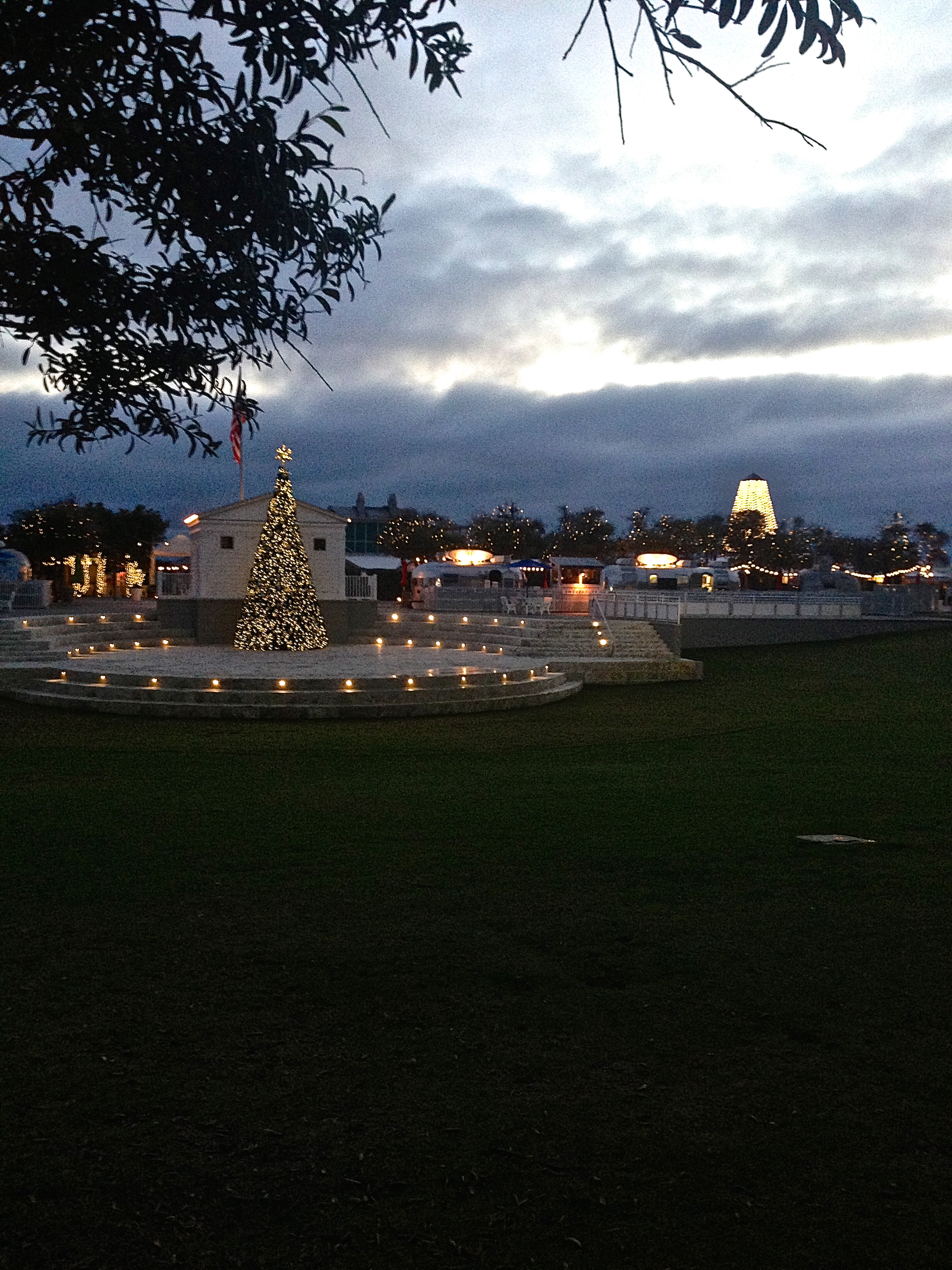 Seaside at night