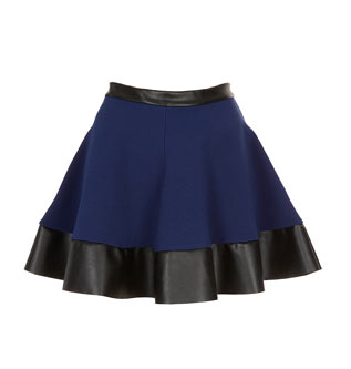 contrast skater skirt