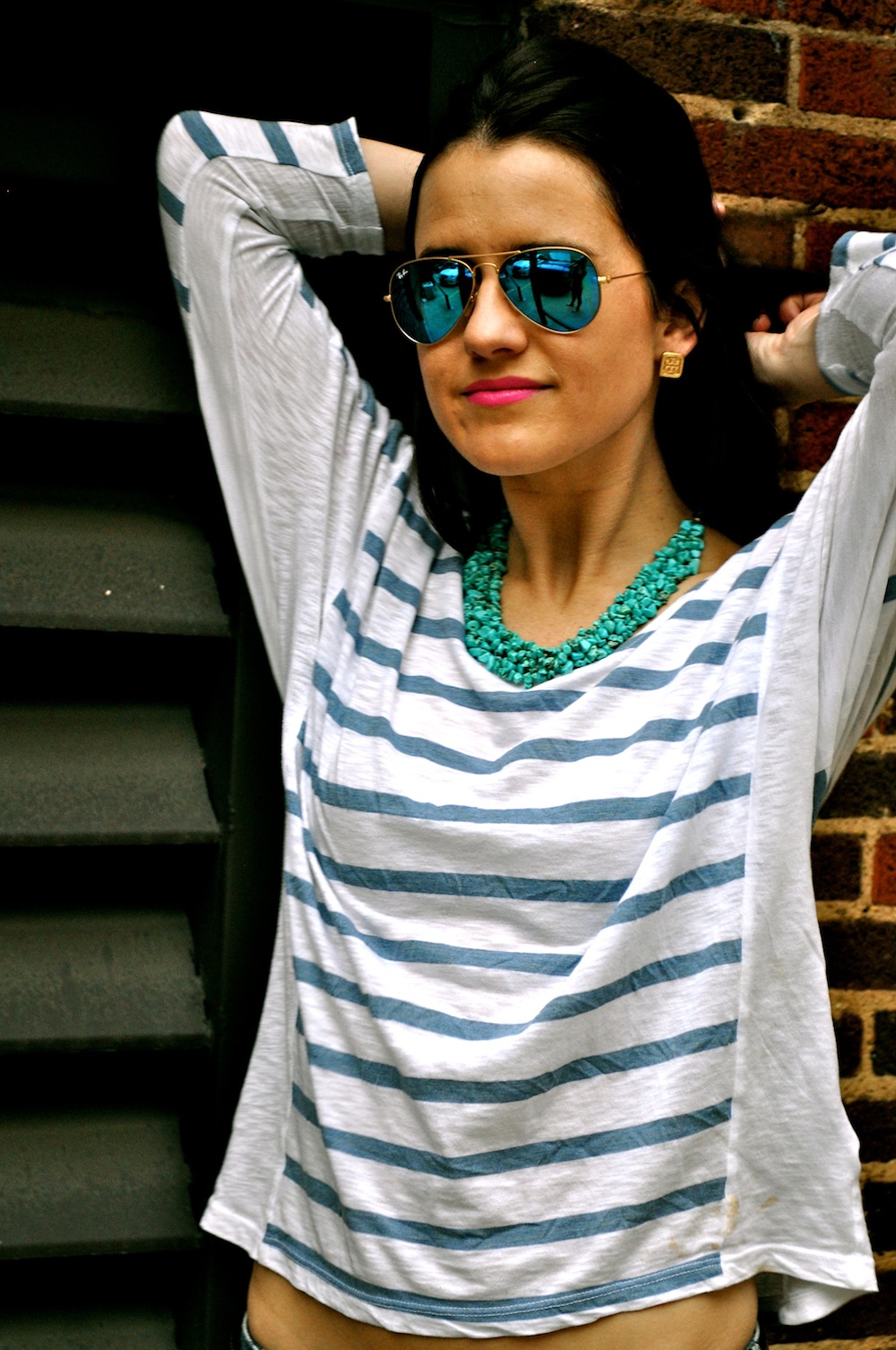 Boyfriend Jeans _ Splendid striped tee