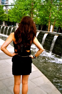 Black Top Black Skirt