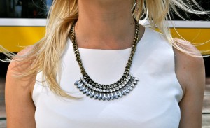 leather top bauble necklace