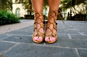 lace up brown heels