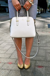 white kate spade bag