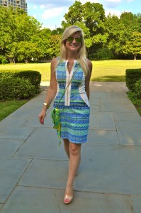 ella moss blue and green dress