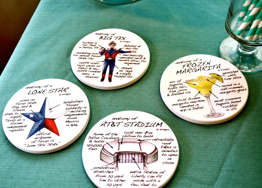 Dishique Texas Coasters