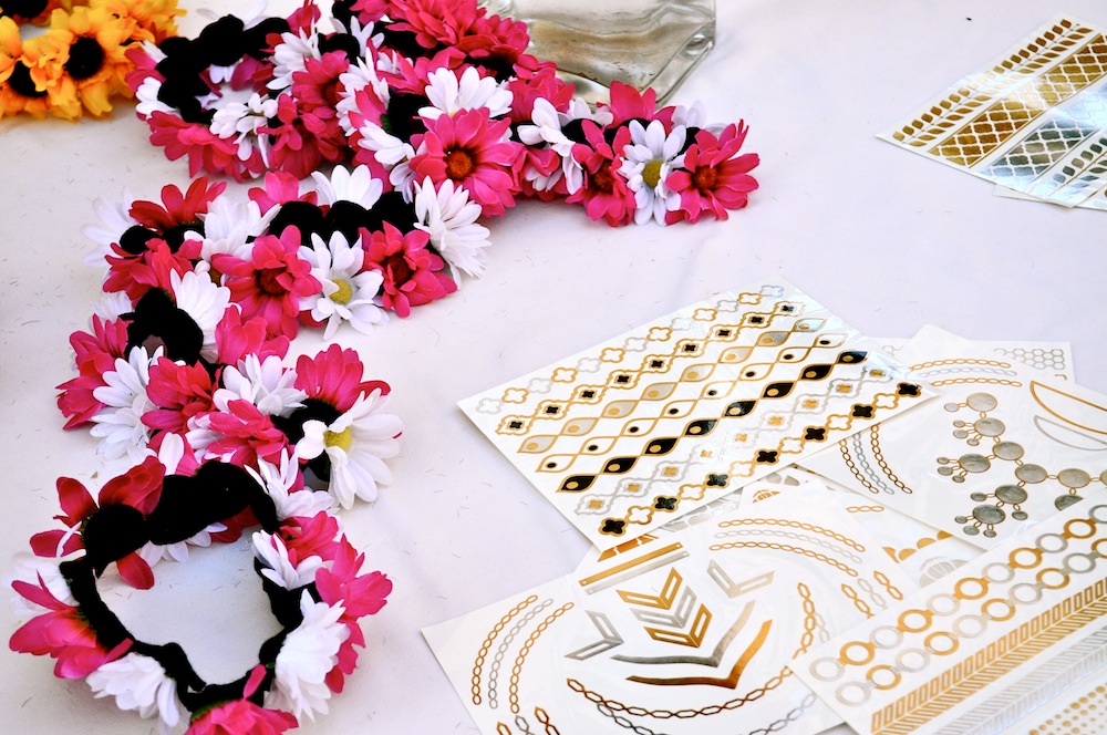 flash tattoos flower headbands
