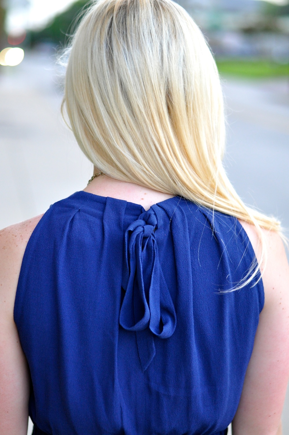Bow on back of dress