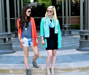 Blazer with jean shorts and dress