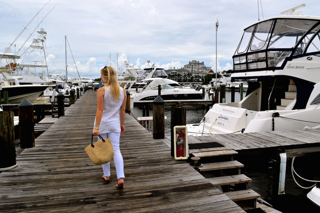 all white straw purse boats destin