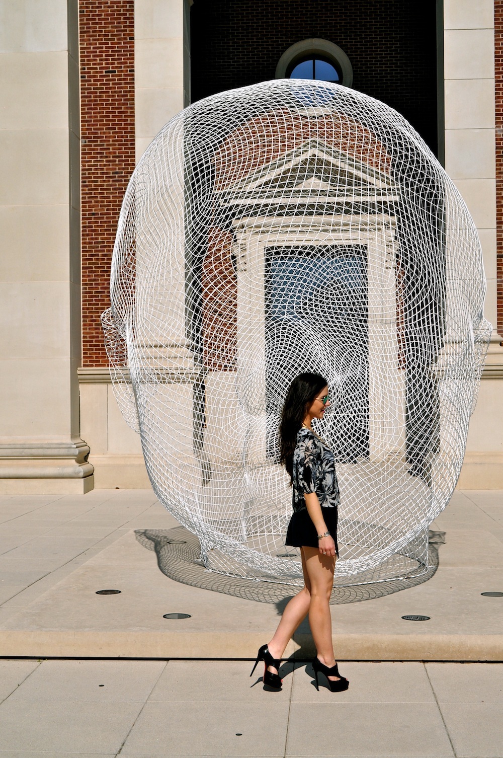 Jaume Plensa Sculpture SMU Fashion Ellen Flowers