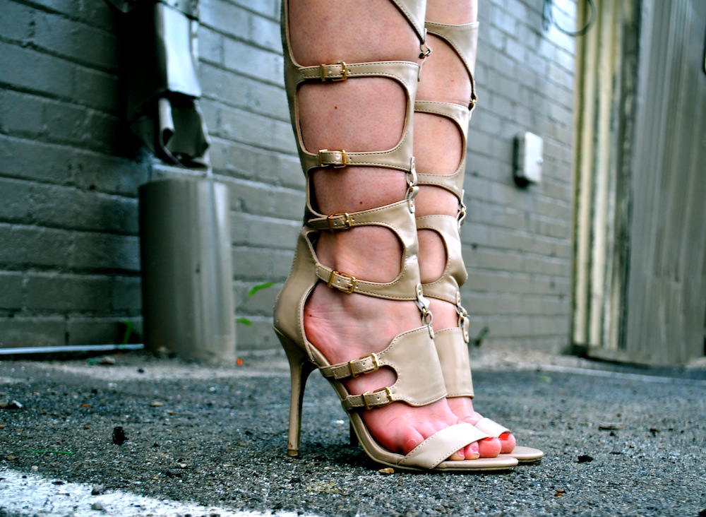 gladiator high heel sandals