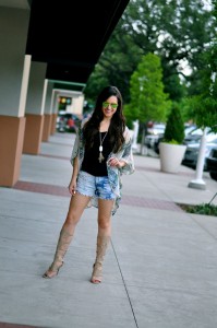 Gladiator Sandals and Kimono