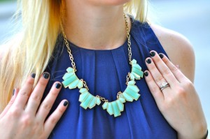 Light Blue Statement Necklace