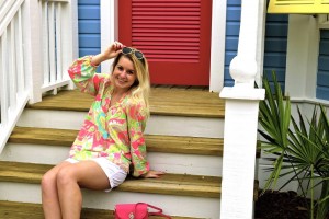 seaside florida lilly pulitzer patterned elsa blouse