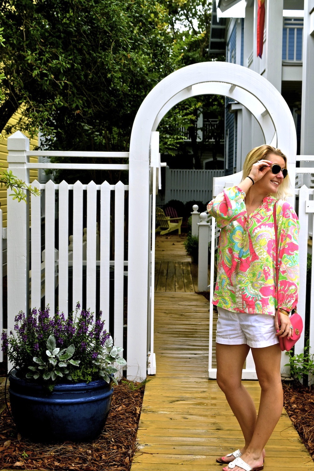 seaside florida patterned elsa lilly pulitzer top