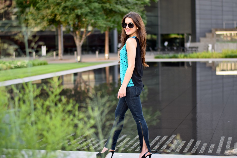 Blue Top and Skinny Jeans