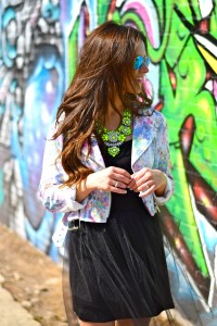 colorful moto jacket