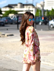 floral romper flare