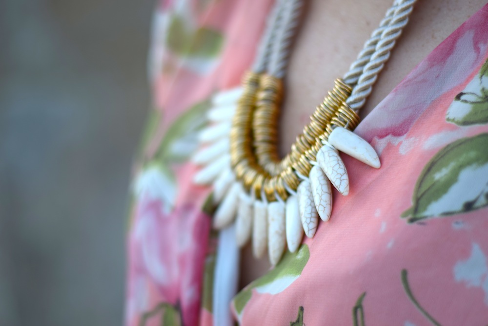 stone spike necklace