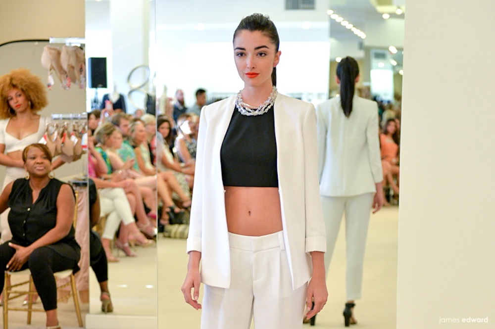 white suit black crop top