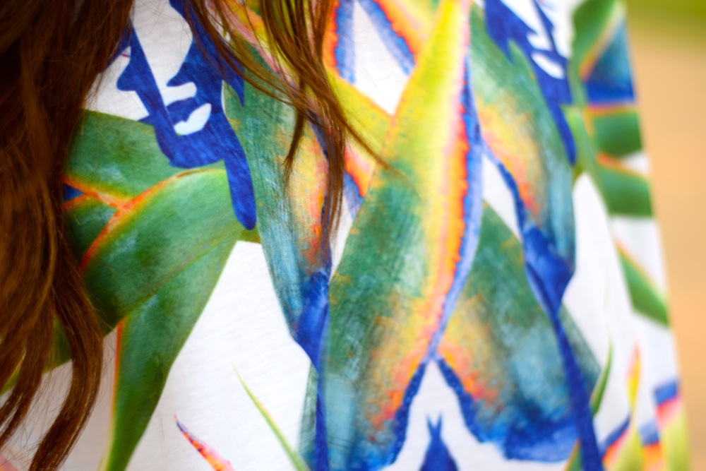 Palm Print Crop Tee