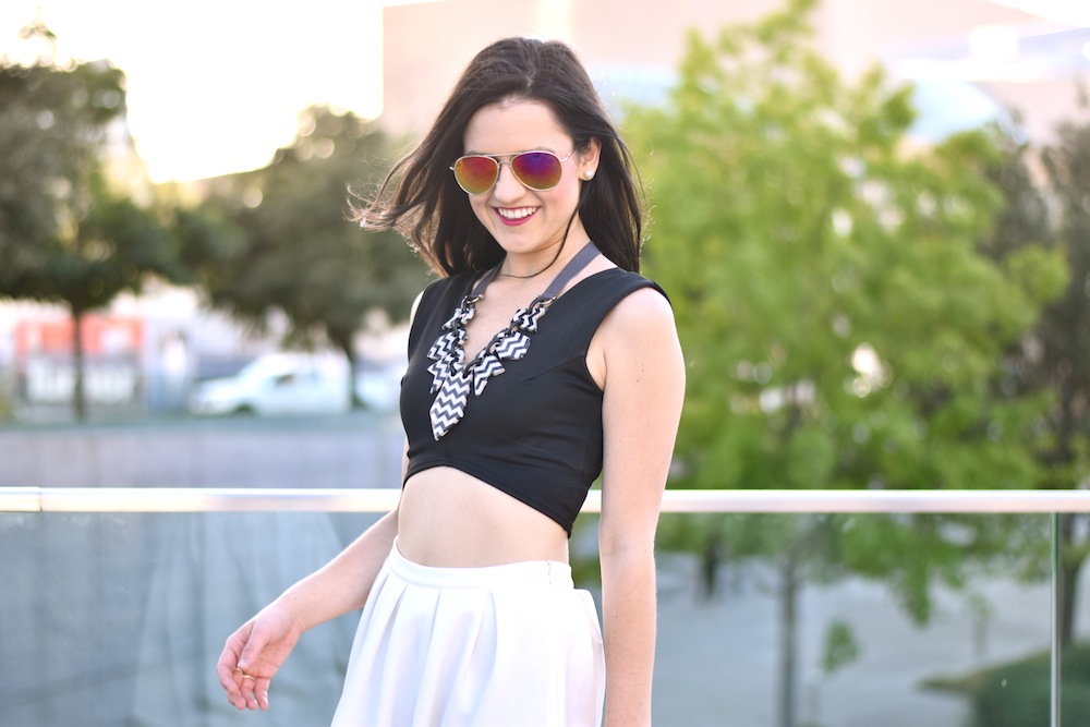 ASOS Crop Top with Midi Skirt