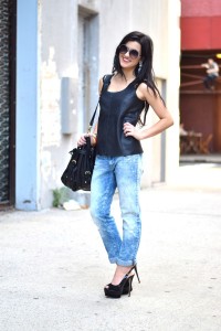 French Connection Leather Top