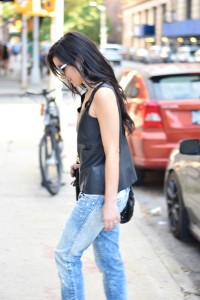 French Connection Leather Top Blogger