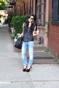 French Connection Leather Top Fall