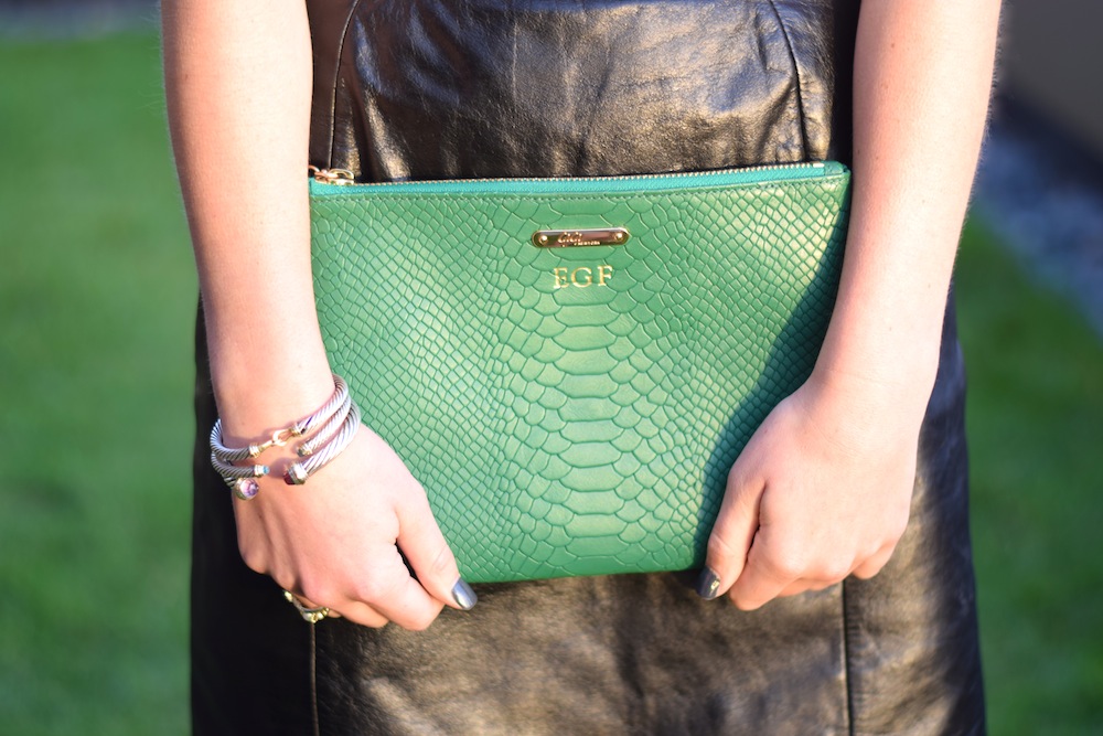Gigi New York Monogram Clutch