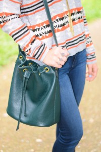 Green Bucket Bag
