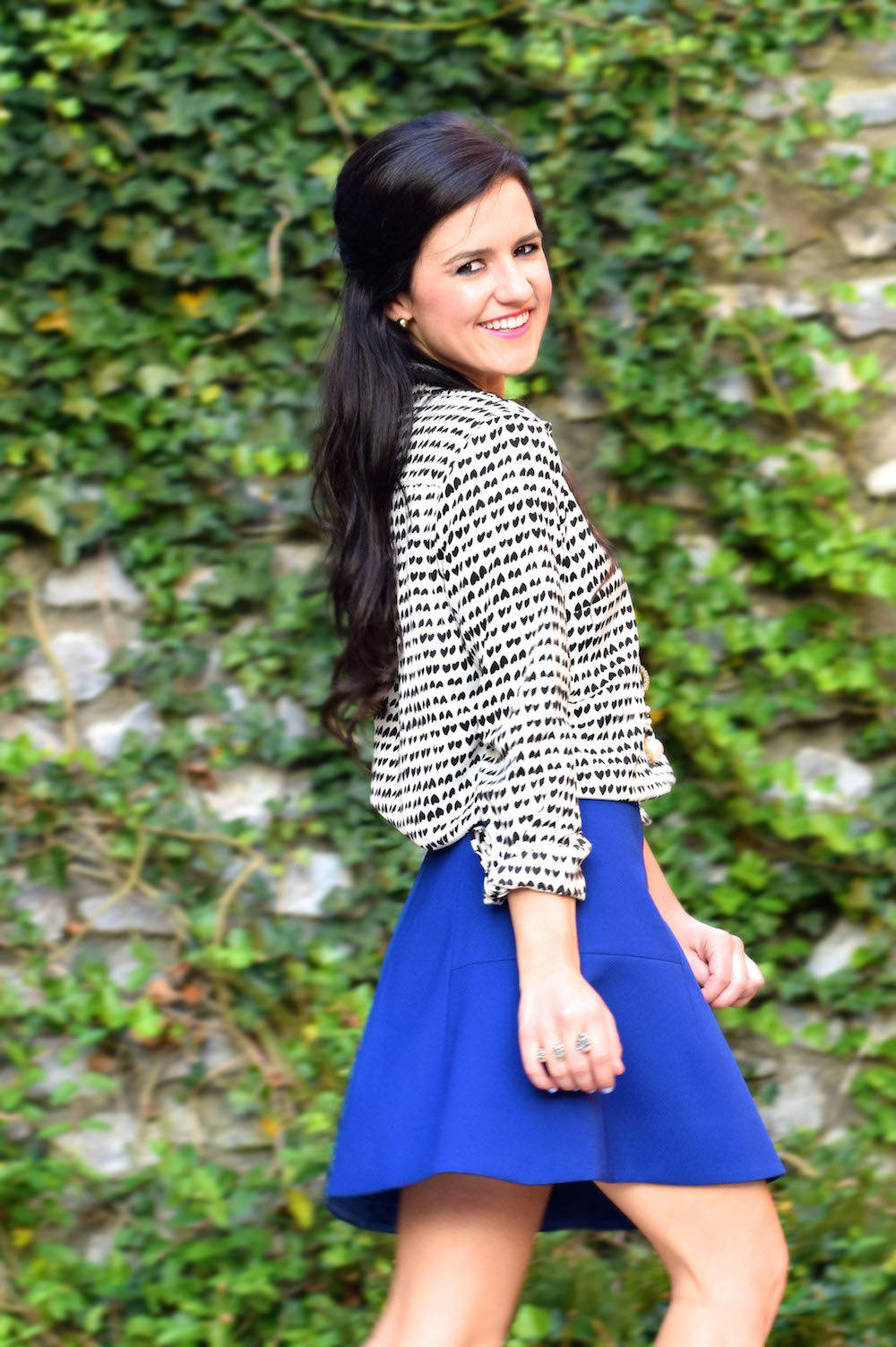 J Crew Blue Skater Skirt