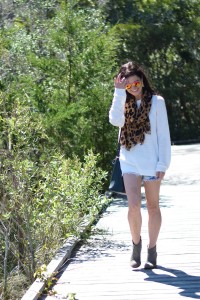 Leopard Scarf and Sweater