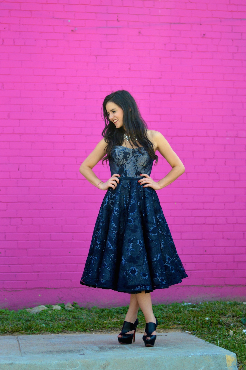 Lucy Dang Navy Dress