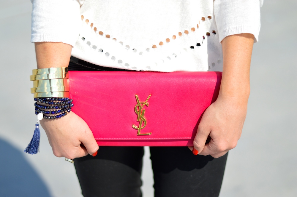 Pink YSL Clutch