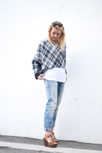 cropped plaid sweater