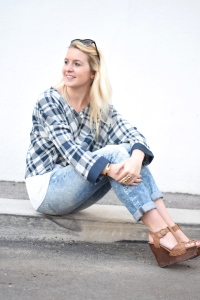 fall plaid sweater